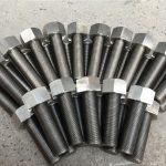 254smo uns s31254 en1.4547 बोल्ट आणि नट 1-1 / 2 ”-8unx180 मिमी थ्रेड रॉड